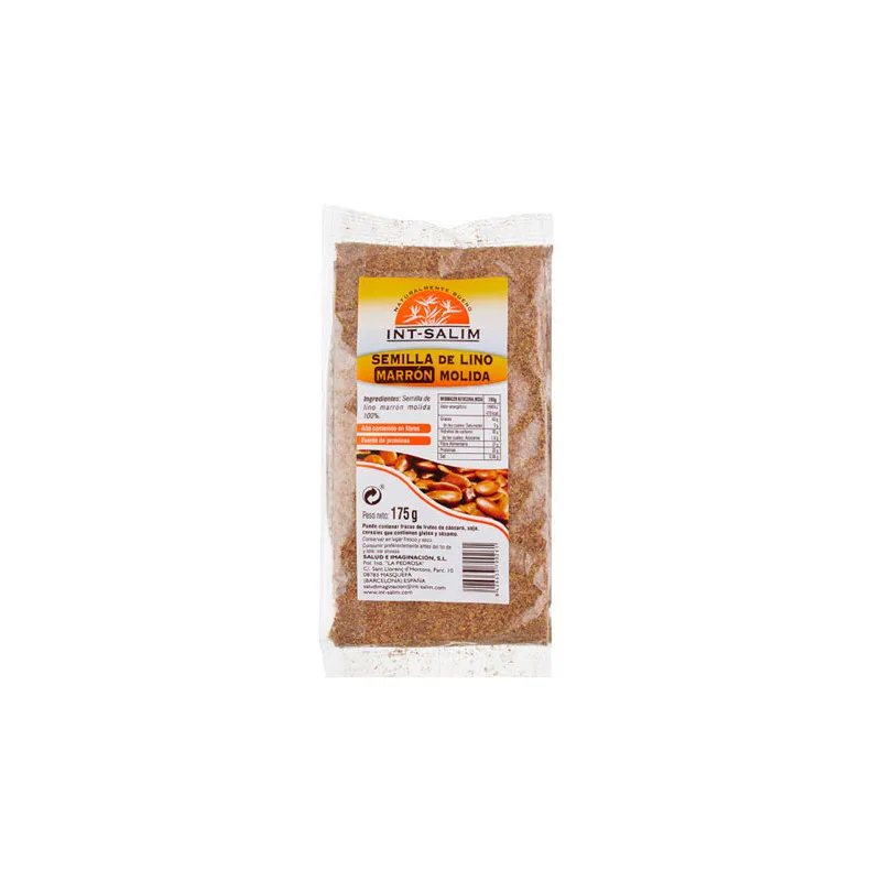 Ground brown flaxseed int-salim 175 g, Eco-salim