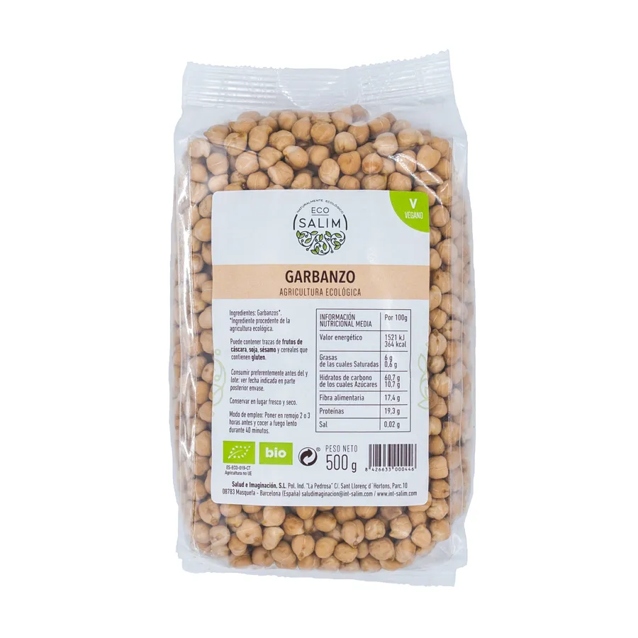 Garbanzo BIO 500 g, Ecosalim