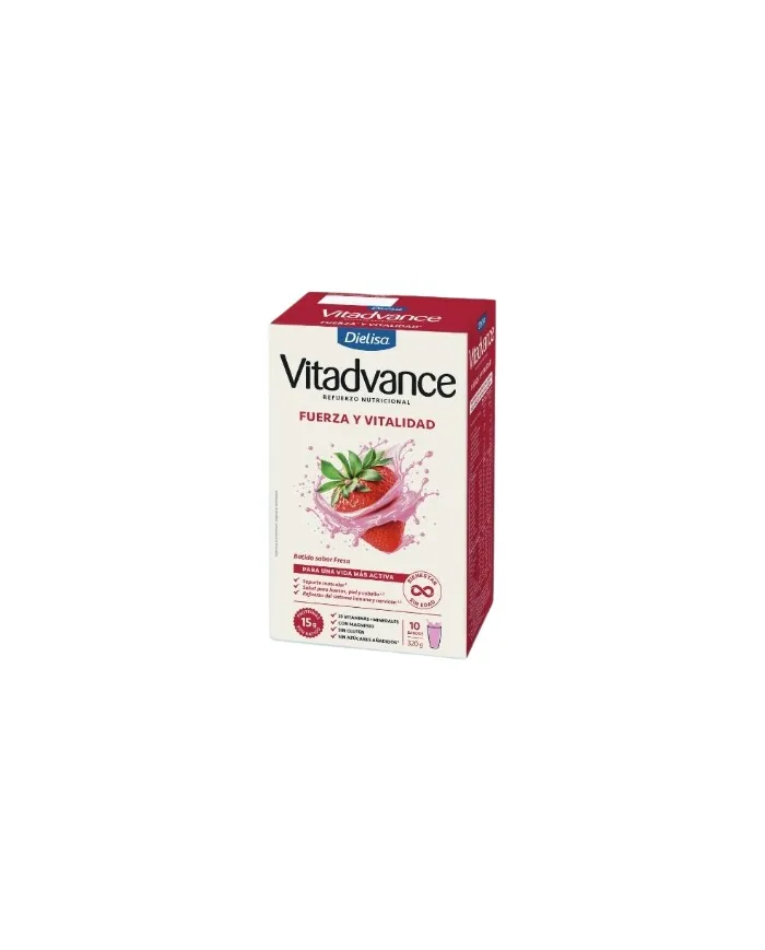 Batido fresa 320 g 10 sobres, Vitadvance