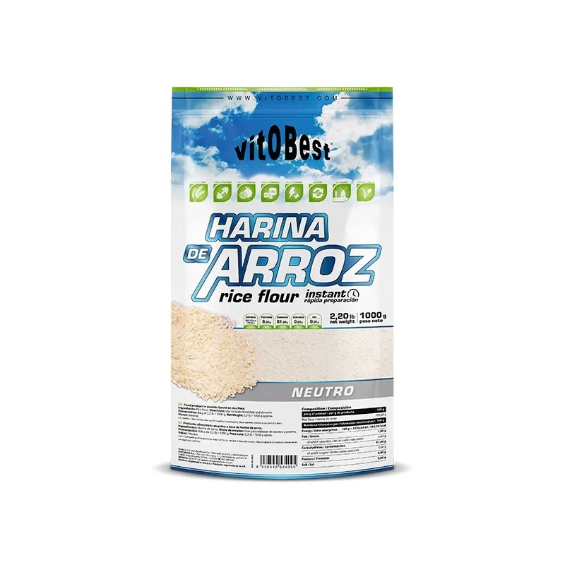 Harina arroz sabor neutro vitobest 1 kg, Vit.o.best