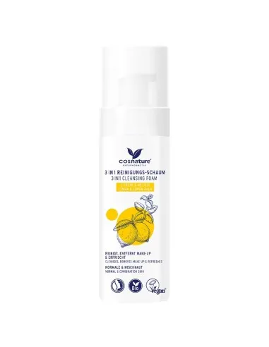 Cleansing foam 3 in 1 lemon balm & lemon BIO, Cosnature