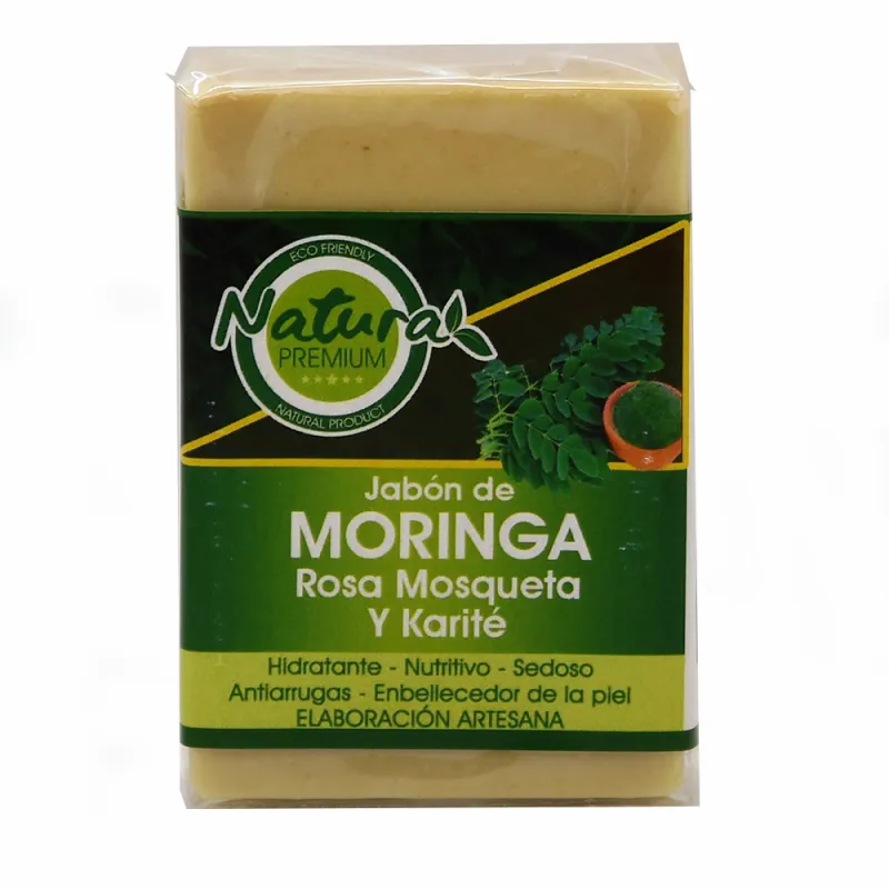 Premium zeep moringa roze mosq sheaboter natura 100 g, Oro Los Andes