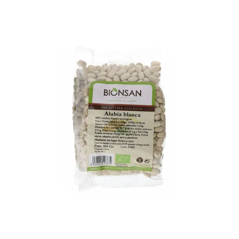 Alubias blancas grano BIO 500 g, Bionsan
