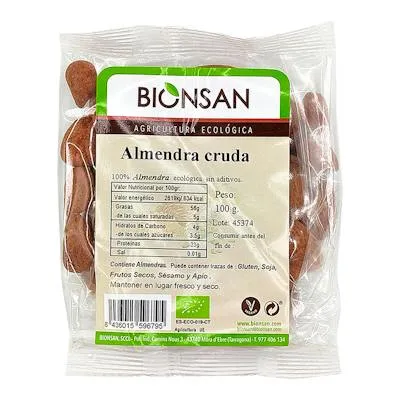 Almendra cruda proximidad 100 g, Bionsan