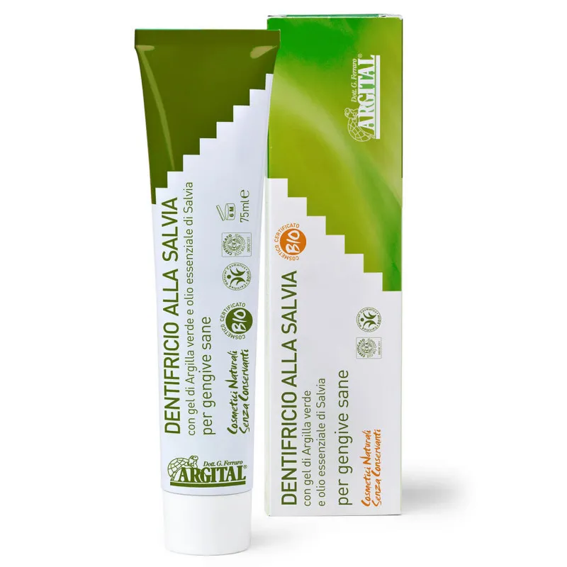 Pasta dental salvia arcilla verde 75 ml, Argital