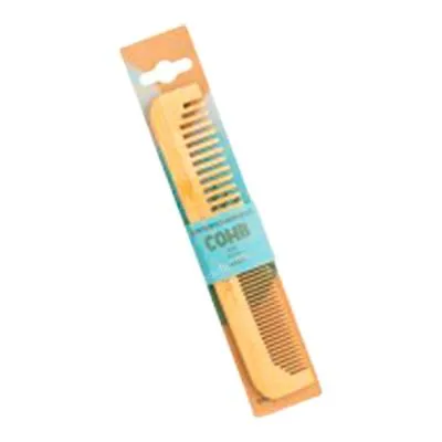 Peine de bambu dual puas fino-grueso, Bamboovement