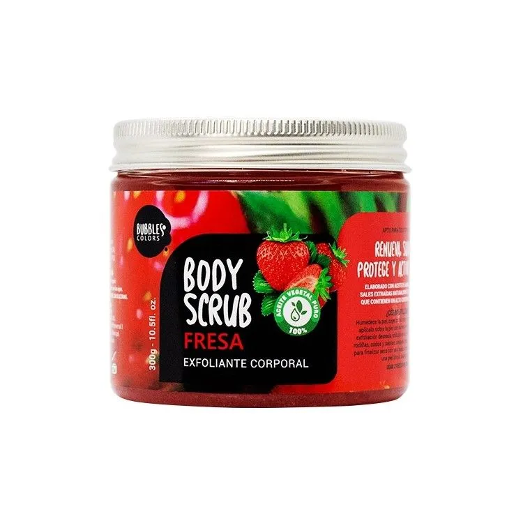 Exfoliante corporal artesano fresa, Bubbles & Colors