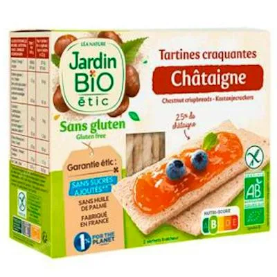 Crackers à la châtaigne sans gluten BIO 150 g, Jardin Bio