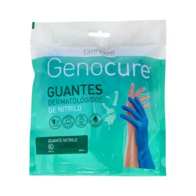 Guantes derm nitrilo T XL/9 2 uds., Genocure