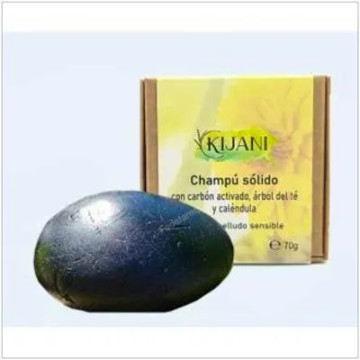 Champú solido cabello sensible carbón activado 70 g, Kijani