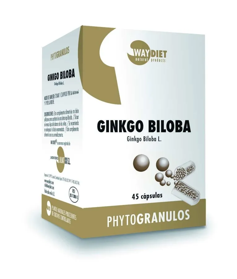 Ginkgo Biloba De 400 mg 45 cápsulas, Waydiet · imagen 2