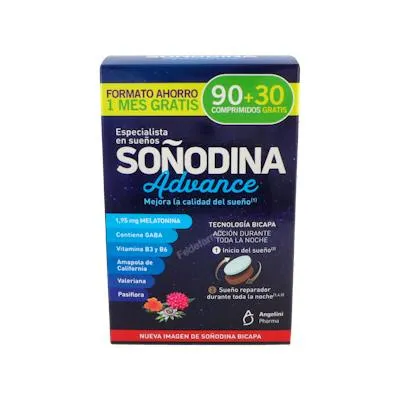 Soñodina melatonina tri 90+30 comprimidos, Natura Essenziale