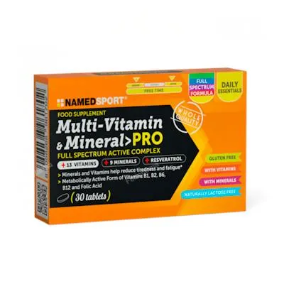 Multi-vitamines & minéraux pro 30 comprimés, Named Sport