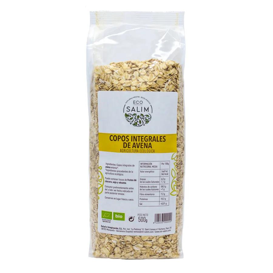 Normale Haferflocken BIO 500 g, Ecosalim
