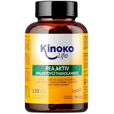 Pea aktiv (Palmitoylethanolamide) + hennepzaadolie 120 capsules, Kinoko Life