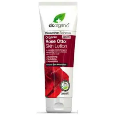 Loción corporal rosa de damasco 200 ml, Dr. Organic