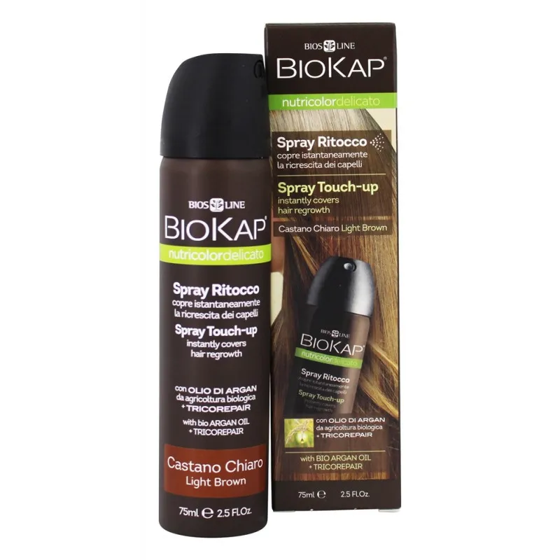 Spray retoucheer lichtbruin 75 ml, Biokap