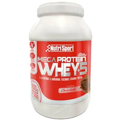 Mega protein 5 whey fresa 900 g, Nutrisport