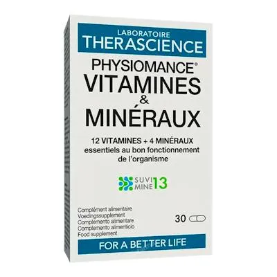 Vitaminas y minerales 30 cápsulas, Physiomance