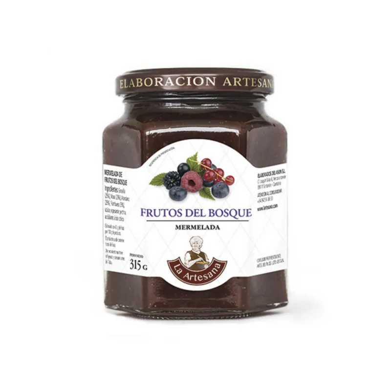 Mermelada frutas del bosque sin azúcar 305 g, La Artesana