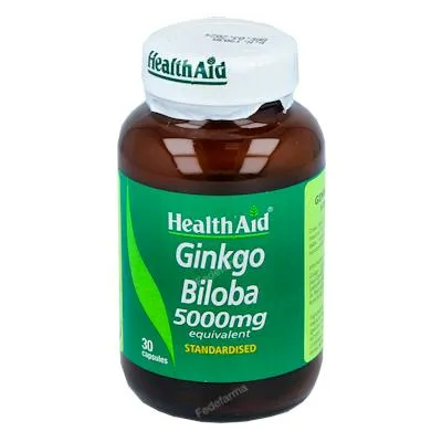 Ginkgo hoja extracto estand 30 cápsulas, Health Aid