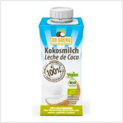 Leche de coco para cocinar BIO 200 ml, Dr. Goerg