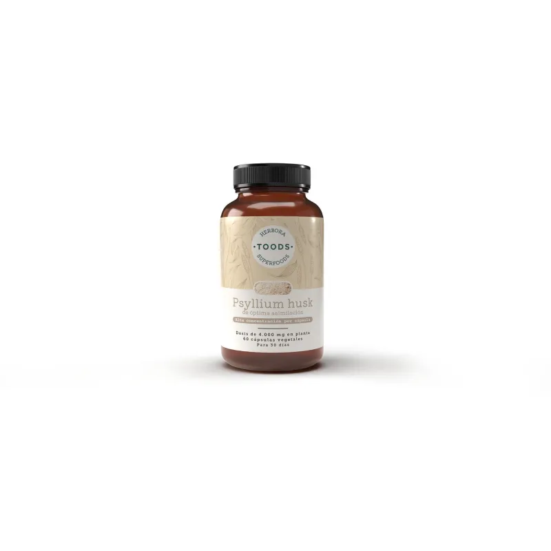 Psyllium husk superfoods herbora 60 cápsulas, Toods