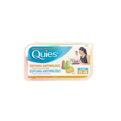 Tapones espuma colores surtidos 6 uds., Quies