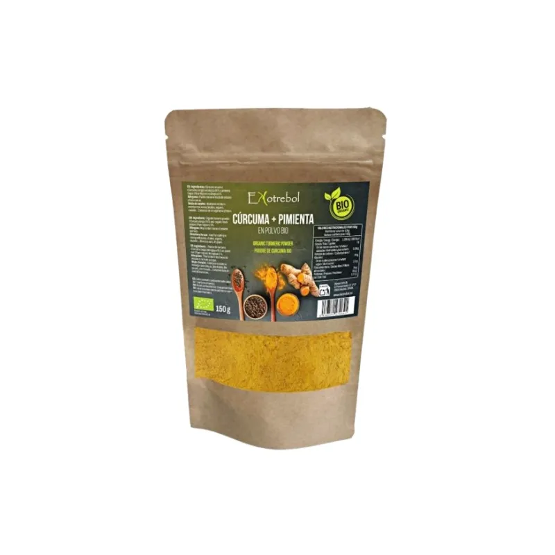 Curcuma+poivre poudre 150 g, Ekotrebol