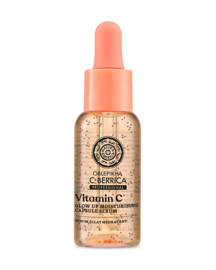 Oblepikha sérum facial hidratante con capsulas a«glow upa» 30 ml, Natura Siberica