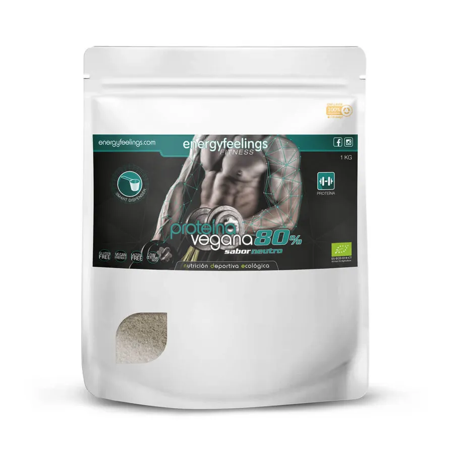 Proteína vegana neutro 80% 1 kg, Energy Feelings