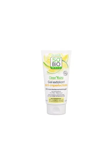 Gel exfoliante anti imperfecciones clean yuzu, SO'BiO étic