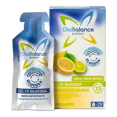 Gel glucosa absorcion rapida limón 4 uds., Diabalance