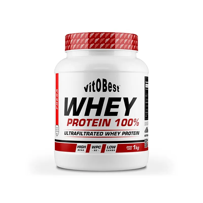 Whey protein 100% fresa vitobest 1 kg, Vit.o.best