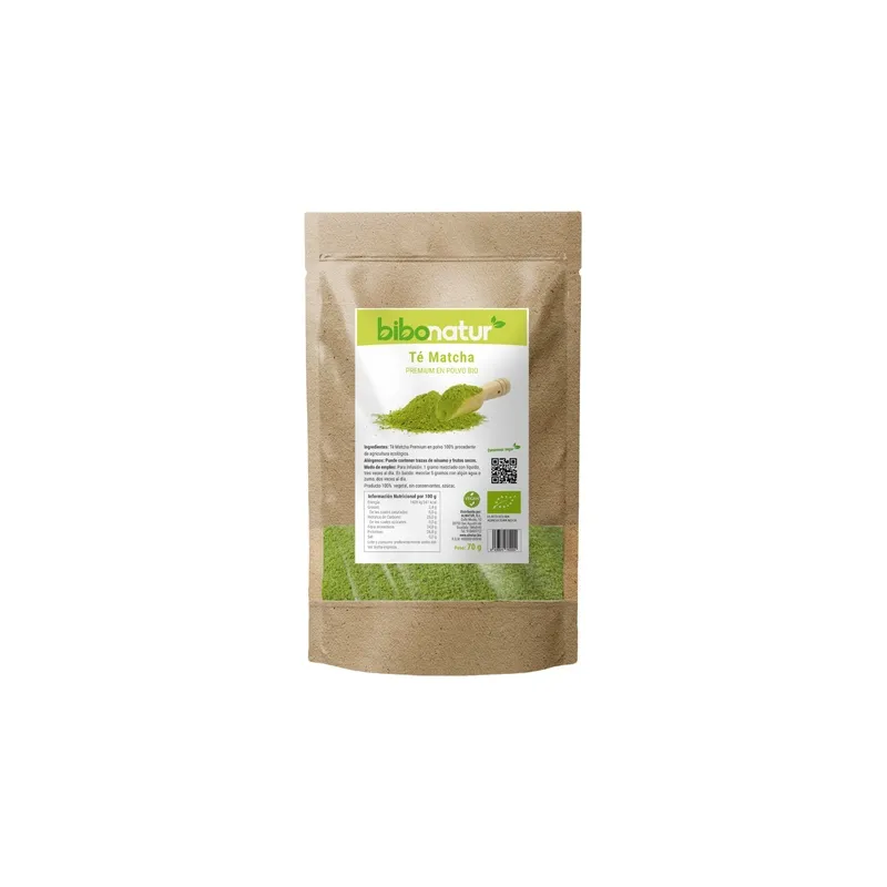 Té matcha premium polvo BIO 70 g, Bibonatur