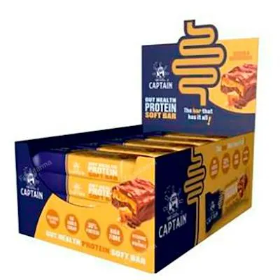 Barrita proteica caramelo-choco crispies 20 uds., Gutsy Captain