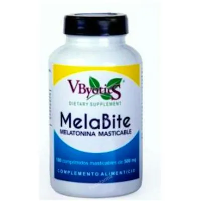 Melabite (melatonina) 1 mg 180 comprimidos masticables, Vbyotics