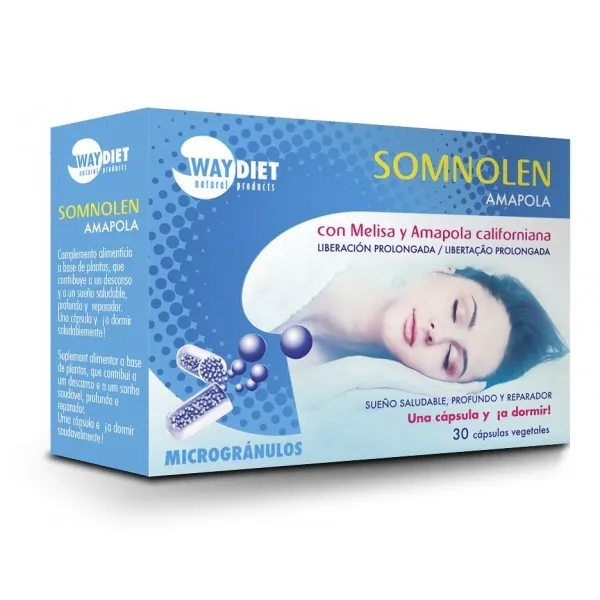 Somnolen Amapola 30 cápsulas, Waydiet