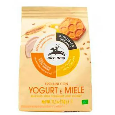 Galletas trigo con yogurt-miel BIO 350 g, Alce Nero