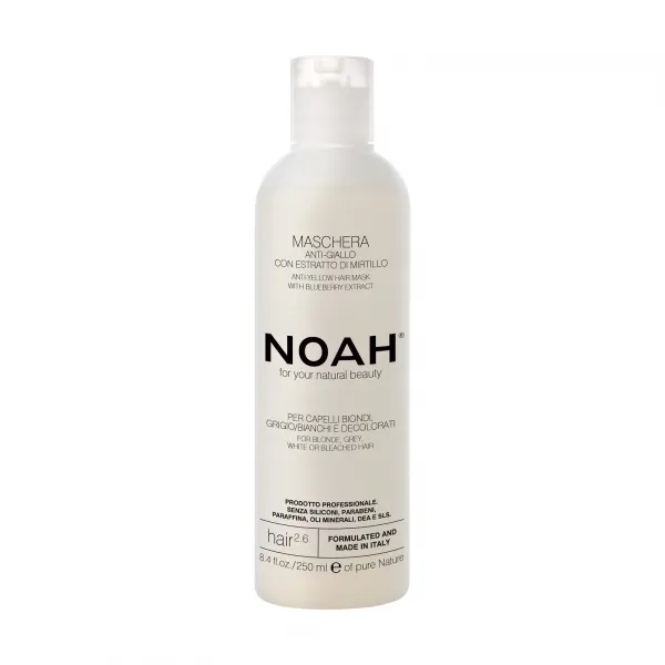 Mascarilla capilar antiamarillo con extracto de arándano azul, (2.6) 250 ml, Noah