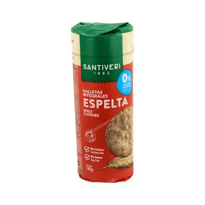 Galletas integrales espelta 0% azucares 175 g, Santiveri