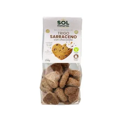 Corazones de trigo sarraceno choco con sirope maiz, Solnatural