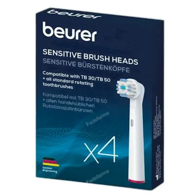 101.58 recambio cepillo sensitive 4 pzs para TB-30/TB-50, Beurer