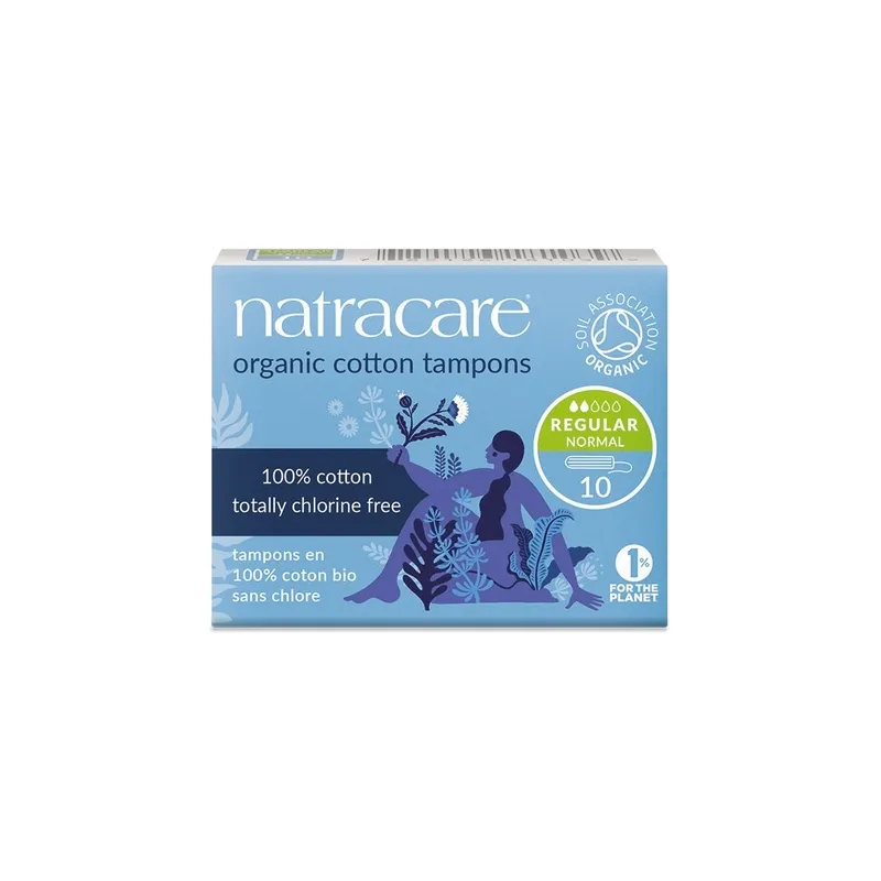 Tampon regular sin aplicador 10 uds., Natracare