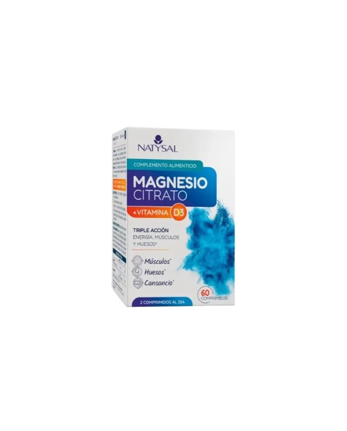 Magnesio citrato + vitamina D3 60 compresse, Natysal