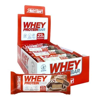Whey barritas chocolate 12 uds., Nutrisport