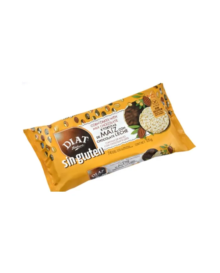 Tortitas maiz chocolate leche diat 125 g, Radisson