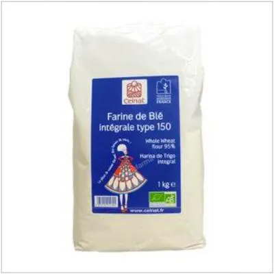 Harina de trigo integral T150 BIO 1 kg, Celnat