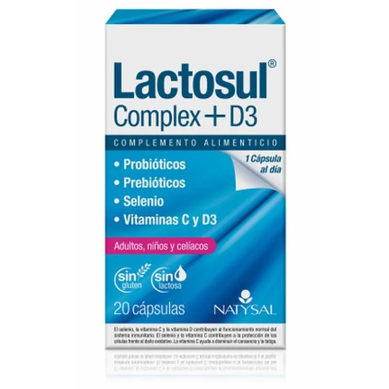 Lactosul complex d3 20 cápsulas, Natysal