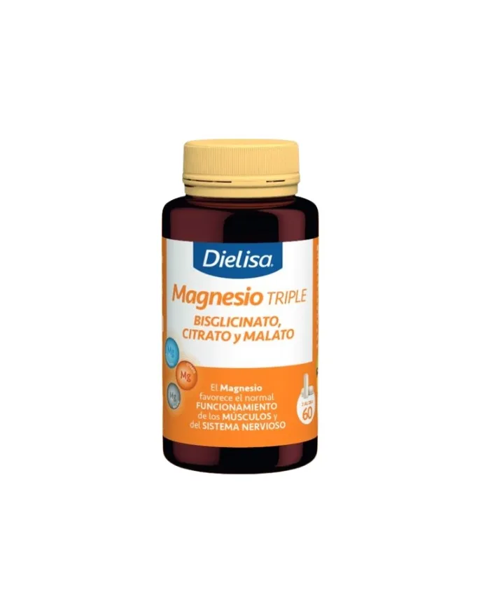 Magnesio triple bisglicinato citrato y malato 60cp, Dietisa